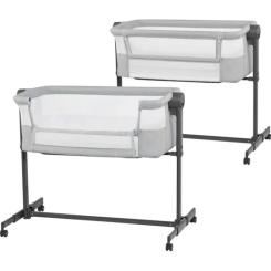 Кроватка Kinderkraft Приставне ліжечко-люлька Neste Up 2 Light Grey Фото