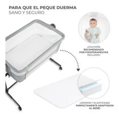 Кроватка Kinderkraft Приставне ліжечко-люлька Neste Up 2 Light Grey Фото 5