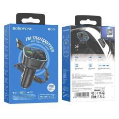FM модулятор BOROFONE BC45, Black, Box Фото 3