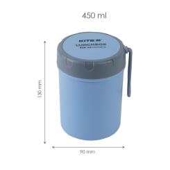 Ланч-бокс детский Kite круглый 450 мл, голубой Фото 1