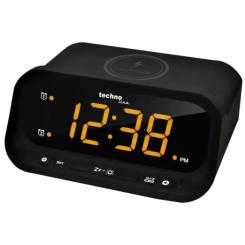 Настольные часы Technoline WT477 Wireless Mobile Charging Black Фото 3