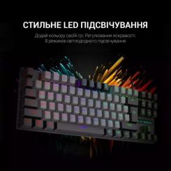 Клавиатура GamePro MK100B Blue Switch LED USB Black Фото 11