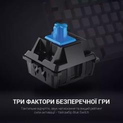 Клавиатура GamePro MK100B Blue Switch LED USB Black Фото 4