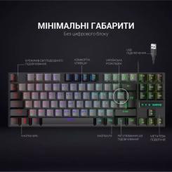 Клавиатура GamePro MK100B Blue Switch LED USB Black Фото 6