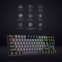 Клавиатура GamePro MK100B Blue Switch LED USB Black Фото 7