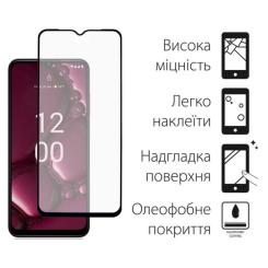 Стекло защитное Dengos Full Glue Nokia G42 5G (black) Фото 1