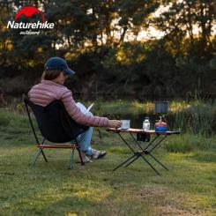 Туристический стол Naturehike полегшений NH19Z027-Z сітка/ алюміній чорний Фото 2