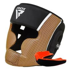 Боксерский шлем RDX Aura Plus T-17 Black Golden S Фото