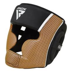 Боксерский шлем RDX Aura Plus T-17 Black Golden S Фото 1