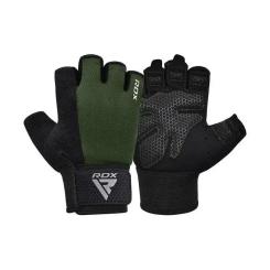 Перчатки для фитнеса RDX W1 Half Army Green M Фото 1
