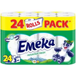 Туалетная бумага Emeka Mountain Fresh 3 шари 24 рулони Фото