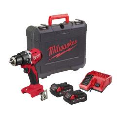 Шуруповерт Milwaukee ударний M18 BLPDRC-202C, 60.5 Нм, 2x2Ah, кейс Фото