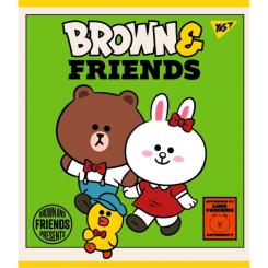 Тетрадь Yes А5 Line Friends 12 аркушів лінія Фото
