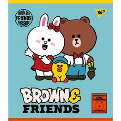 Тетрадь Yes А5 Line Friends 12 аркушів лінія Фото 1