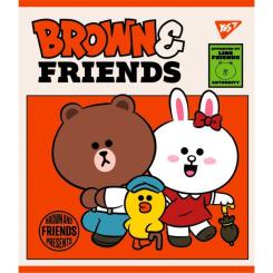 Тетрадь Yes А5 Line Friends 12 аркушів лінія Фото 2