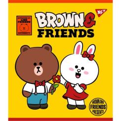 Тетрадь Yes А5 Line Friends 12 аркушів лінія Фото 3