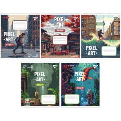 Тетрадь Yes Pixel art 12 аркушів коса лінія Фото