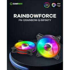 Кулер для корпуса Gamemax FN-12Rainbow-Q-Infinity Фото 9