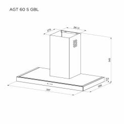 Вытяжка кухонная Pyramida AGT 60 S GBL Фото 8