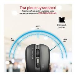 Мышка Promate Contour Wireless Black Фото 2