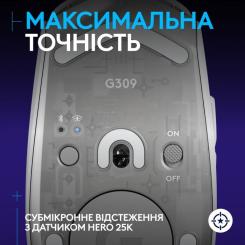 Мышка Logitech G309 Lightspeed Wireless/Bluetooth White Фото 3