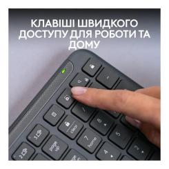 Клавиатура Logitech K950 Bluetooth/Wireless UA Graphite Фото 6