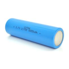 Аккумулятор Vipow 21700 5000mAh, 3.7V, Blue, FlatTop Фото 1