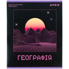 Тетрадь Kite предметний Neo 48 аркушів, географія клітинка Фото