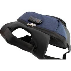 Рюкзак школьный Optima 17" USB унисекс Синий Фото 4