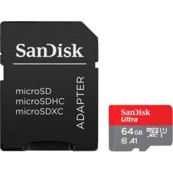 Карта памяти SanDisk 64GB microSD Class 10 A1 R-140 Фото