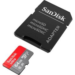 Карта памяти SanDisk 64GB microSD Class 10 A1 R-140 Фото 2