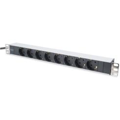 Силовой блок Digitus 1U, 8xSchuko, 16A, 250V, вилка Schuko Фото