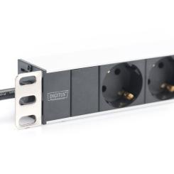 Силовой блок Digitus 1U, 8xSchuko, 16A, 250V, вилка Schuko Фото 2