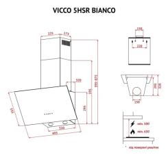 Вытяжка кухонная Perfelli VICCO 5HSR BIANCO Фото 10