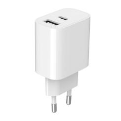 Зарядное устройство Gembird 1xUSB-A+1xUSB-C 5V/2.4A (12W) white Фото 3