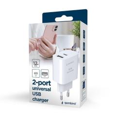 Зарядное устройство Gembird 1xUSB-A+1xUSB-C 5V/2.4A (12W) white Фото 5