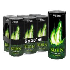 Энергетический напиток Burn Яблоко Киви Безалкогольный сильногазированный 250 Фото 1