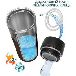 Термокружка Tavialo + 2 ущільнювальних кільця 420 мл Коричневий Фото 1