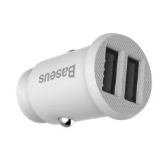 Зарядное устройство Baseus Grain Metal 3.1A/2USB White Фото 1