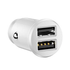 Зарядное устройство Baseus Grain Metal 3.1A/2USB White Фото 2