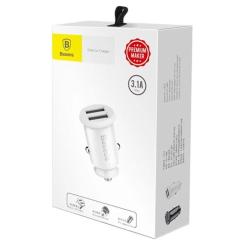 Зарядное устройство Baseus Grain Metal 3.1A/2USB White Фото 5