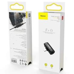 Переходник Baseus L46 Lightning (1 Male / 2 Female) Black Фото 5