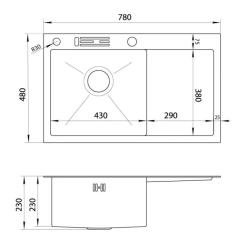 Мойка кухонная Nett NS-7848 Фото 4