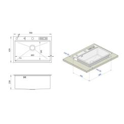 Мойка кухонная Nett NB-7048 Фото 5