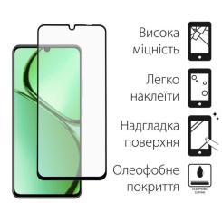 Стекло защитное Dengos Full Glue Realme C63 (black) Фото 1