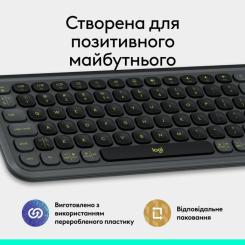 Клавиатура Logitech POP Icon Keys Bluetooth UA Graphite Фото 9