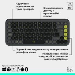 Клавиатура Logitech POP Icon Keys Bluetooth UA Graphite Фото 5