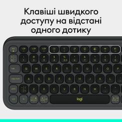 Клавиатура Logitech POP Icon Keys Bluetooth UA Graphite Фото 7
