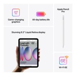 Планшет Apple iPad mini 2024 Wi-Fi 128GB Purple Фото 5