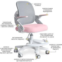 Детское кресло Mealux Neo Air Pink Grey Фото 1